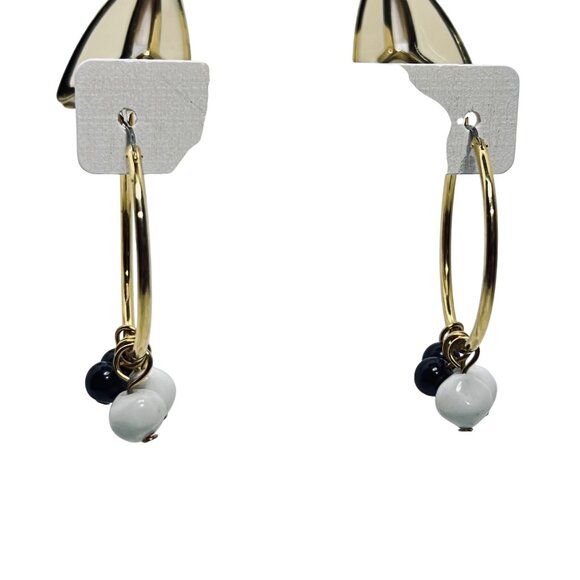 Lot Of 6 Gold Tone Pierced Earrings In Mixed Styles (5860) - Picture 7 of 9